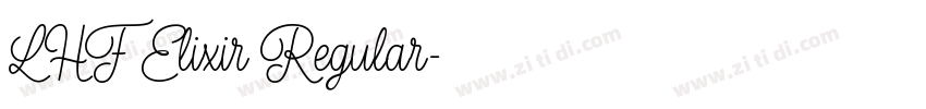 LHF Elixir Regular字体转换